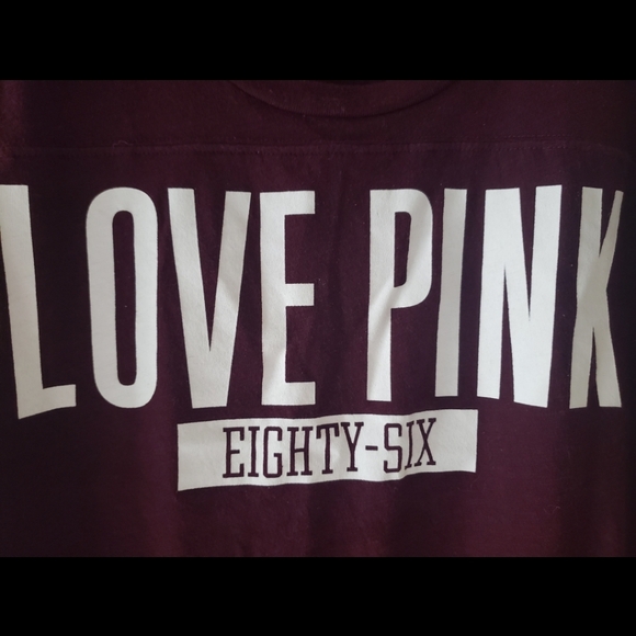 Maroon Pink Victoria Secret long sleeve tshirt - Picture 4 of 5